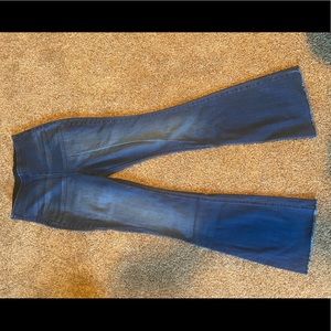 High waisted flairs.